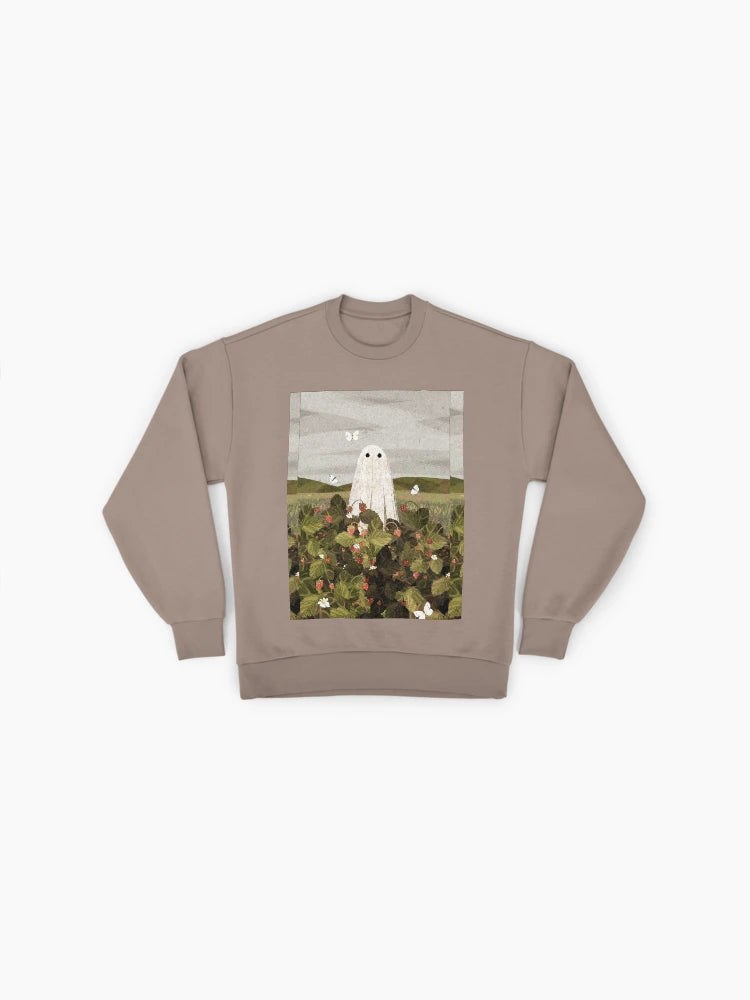 Strawberry Fields Aesthetic Sweatshirt, Vintage Graphic Music Top