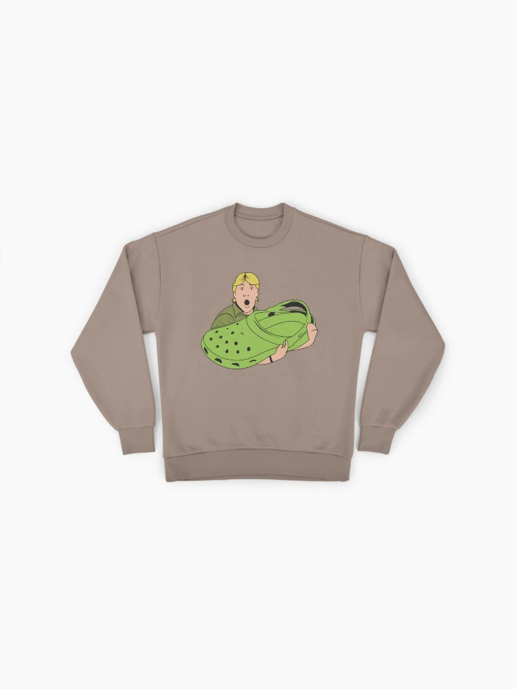 Croccy Crocodile Fan Humor, Premium Oversized Sweatshirt
