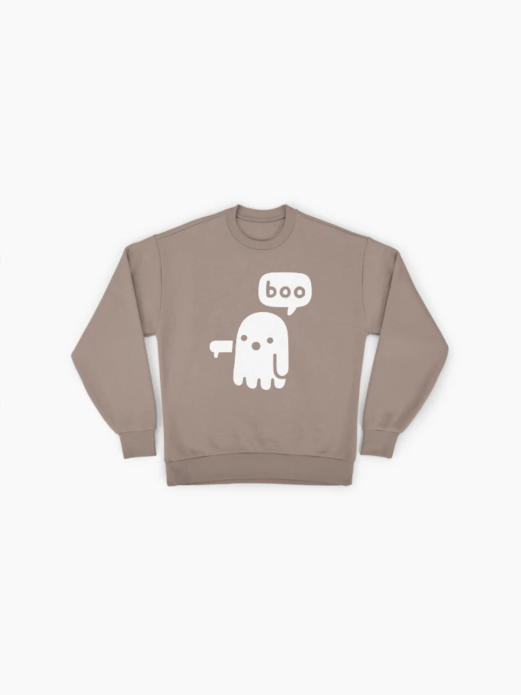 Ghost Of Disapproval, Funny Spooky Humor Oversized Sweatshirt