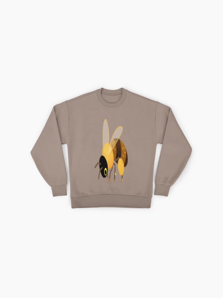 Honey Bees Graphic Sweatshirt, Nature Lover's Oversized Pullover