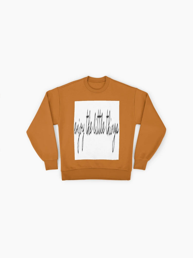 Enjoy The Little Things" Sweatshirt | Inspirational Quote Oversized Top