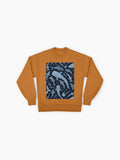 Monochrome Blue Shark Sweatshirt, Watercolour Ocean Life Art Top