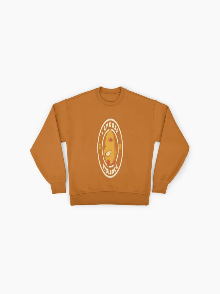 Funny 'I Choose Violence' Duck, Premium Oversized Sweatshirt