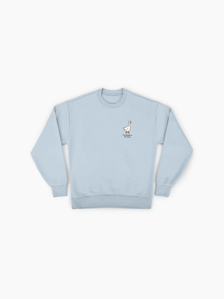 Silly Goose On The Loose Sweatshirt | Funny Viral Quote Oversized Top