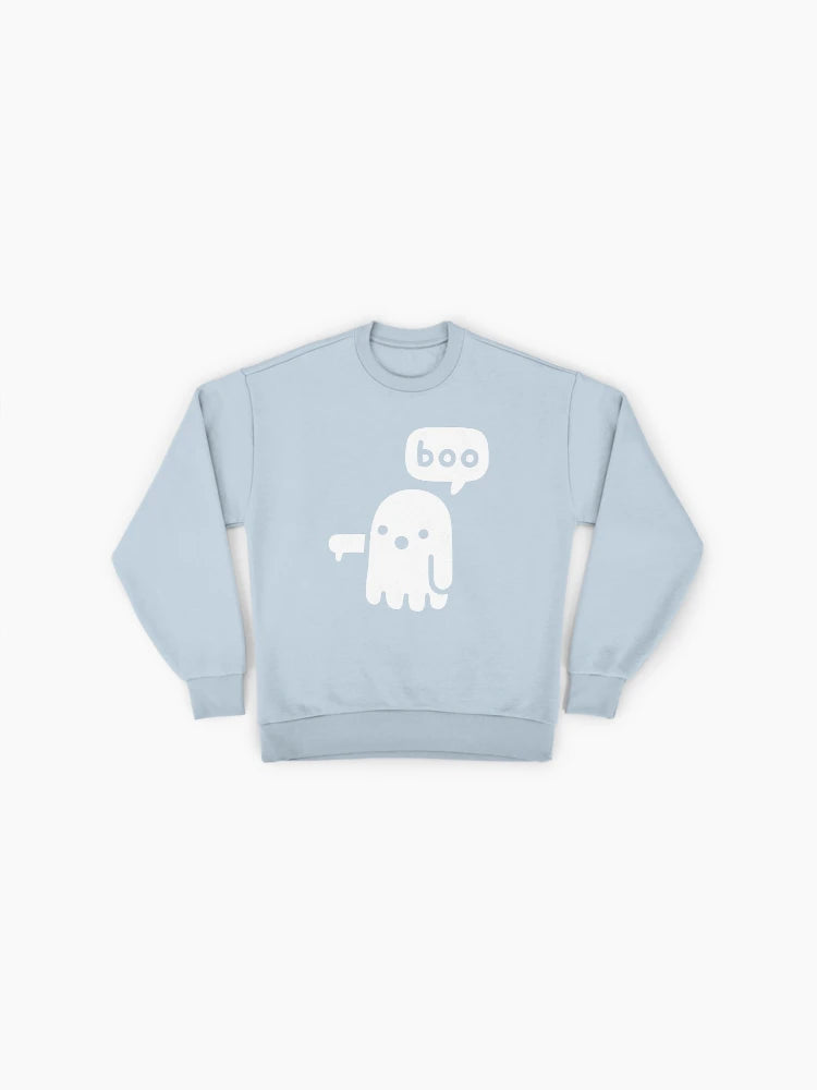 Ghost Of Disapproval, Funny Spooky Humor Oversized Sweatshirt