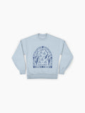 Hang in There" Bluebells Sweatshirt | Block Print Floral Oversized Top
