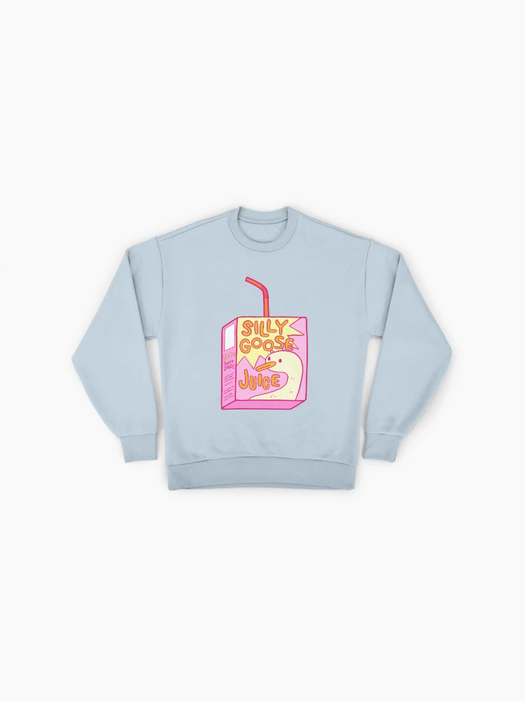 'Silly Goose Juice' Funny Quote, Humorous Oversized Sweatshirt