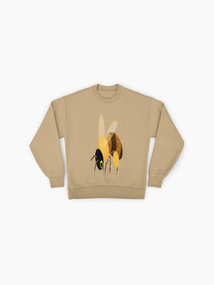 Honey Bees Graphic Sweatshirt, Nature Lover's Oversized Pullover