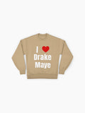 Drake Maye Football Fan Sweatshirt, Oversized Bold Heart Design