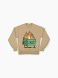 Funny Dumpster Fire 'Everything's Fine' Oversized Sweatshirt
