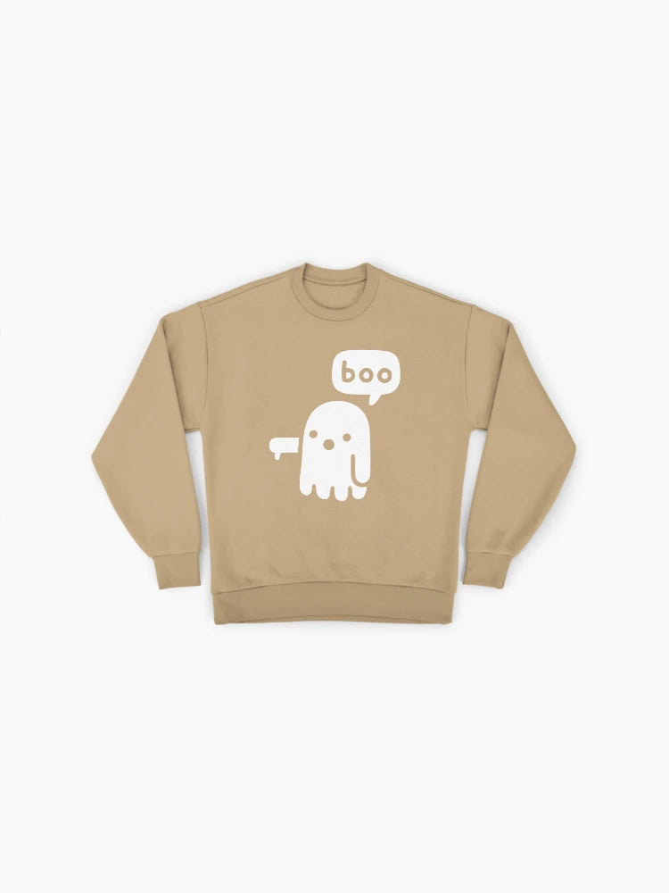 Ghost Of Disapproval, Funny Spooky Humor Oversized Sweatshirt