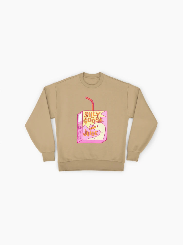 'Silly Goose Juice' Funny Quote, Humorous Oversized Sweatshirt