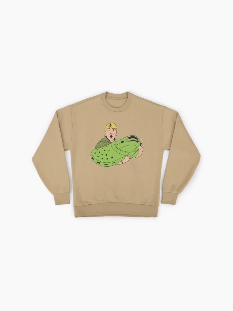 Croccy Crocodile Fan Humor, Premium Oversized Sweatshirt