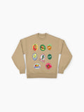 Retro Fruit Sticker Labels, Vintage Aesthetic Sweatshirt