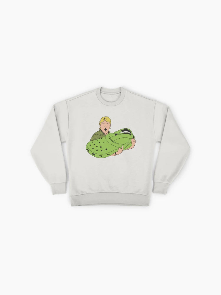 Croccy Crocodile Fan Humor, Premium Oversized Sweatshirt