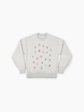Pink Mini Star Pattern, Y2K Aesthetic Oversized Sweatshirt