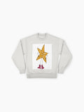 Star Guy with Boots Sweatshirt, Quirky Character Art Graphic Top