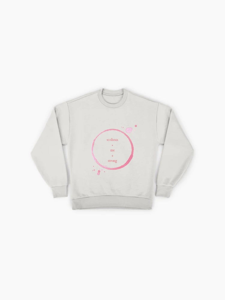 Scoliosis Warrior Sweatshirt: "Scoliosis + Me = Strong" Design