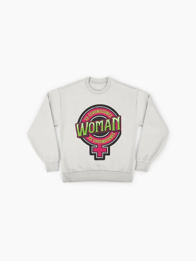 Female Biology Symbol Sweatshirt, Feminist Woman Empowerment Top