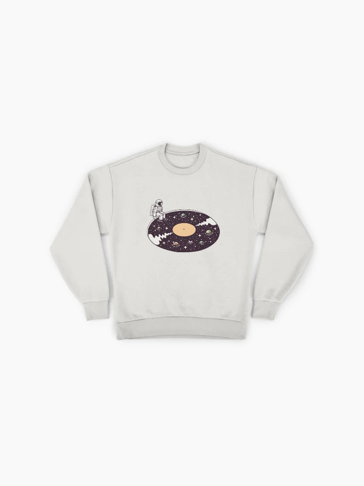 Oversized Cosmic Sound Sweatshirt, Premium Graphic Pullover