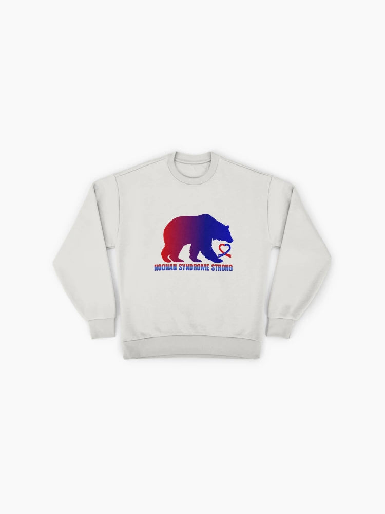 Noonan Syndrome Strong Bear, Awareness & Support Oversized Sweatshirt