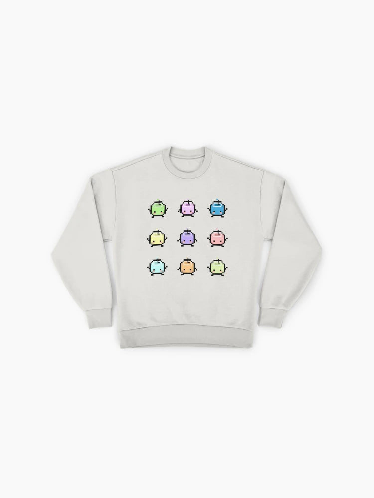 Stardew Valley Pastel Junimos Sweatshirt | Cozy Gamer Oversized Top