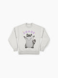 Raccoon Chaos Funny Graphic, Premium Oversized Sweatshirt
