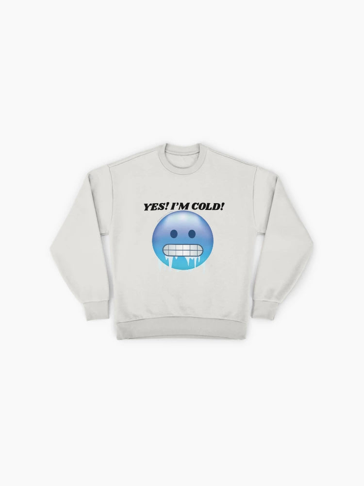 I'm Cold" Funny Saying Sweatshirt, Cozy Premium Oversized Pullover