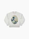 Great Wave Off Kanagawa Sweatshirt | Japanese Art Circle Oversized Top