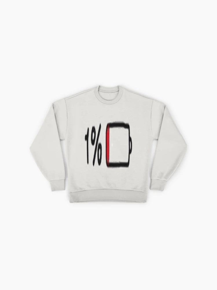 1 Percent Club Sweatshirt, Minimalist Satire Statement Top