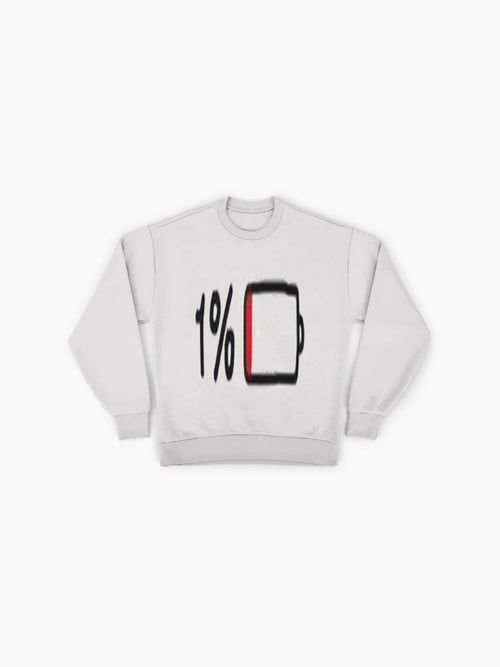 1 Percent Club Sweatshirt, Minimalist Satire Statement Top