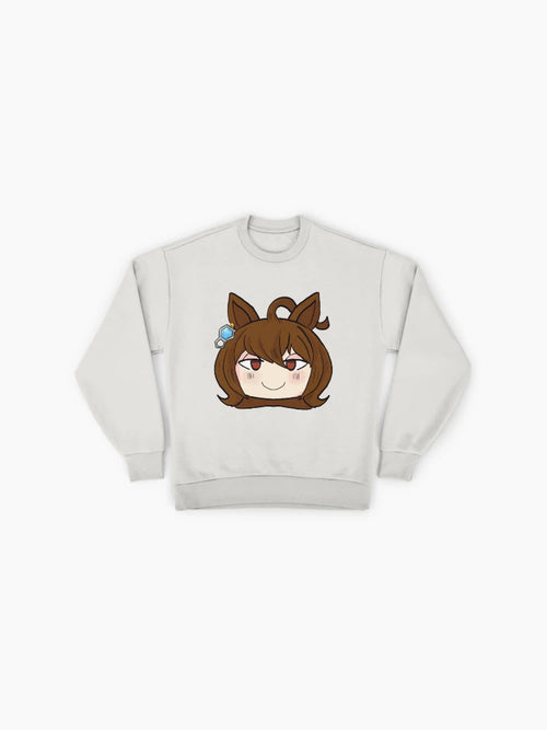 Agnes Tachyon Sticker Style Graphic Sweatshirt, Premium Oversized Fit