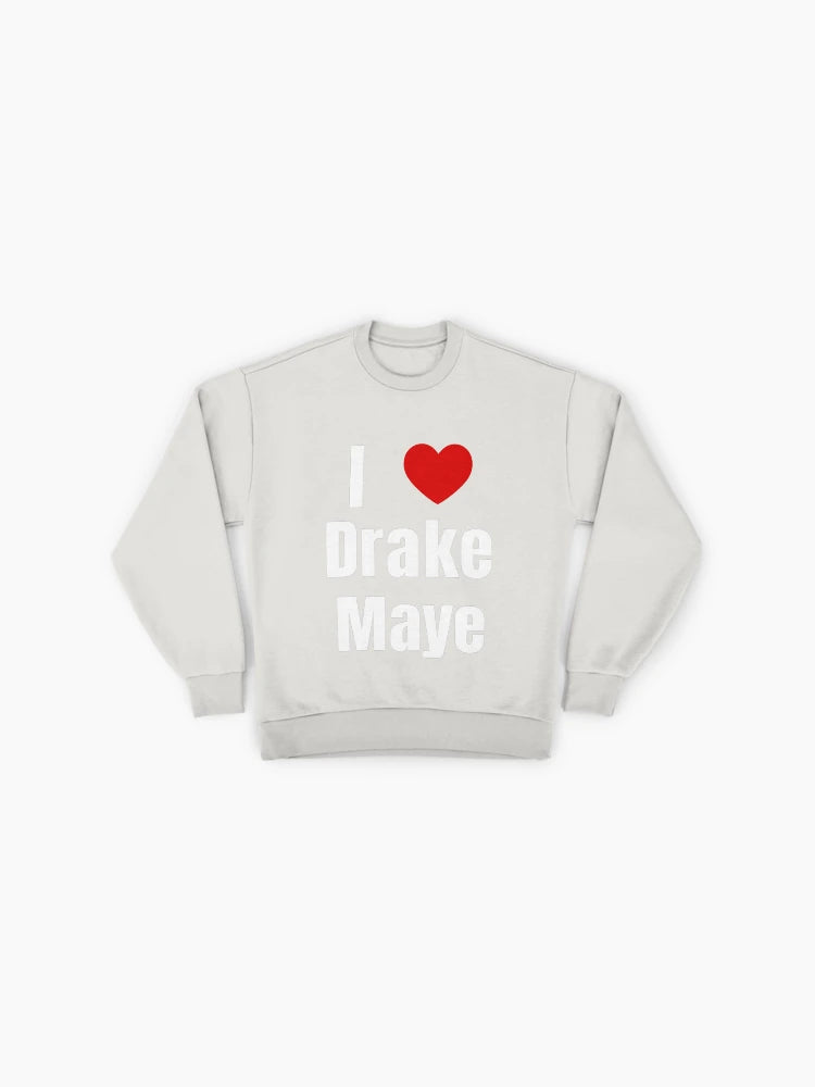 Drake Maye Football Fan Sweatshirt, Oversized Bold Heart Design
