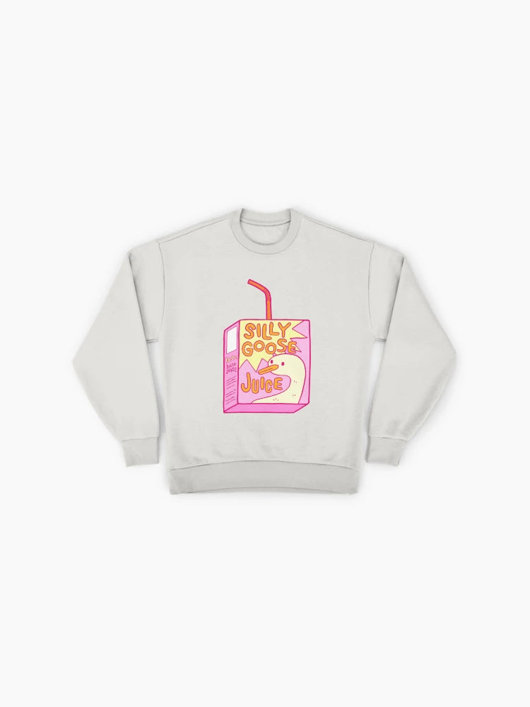 'Silly Goose Juice' Funny Quote, Humorous Oversized Sweatshirt