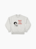 Brave and Strong Woman, Inspirational Quote Oversized Sweatshirt