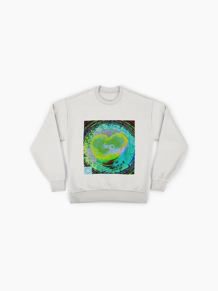 Tachyon Energy Heart German Sweatshirt (Herz3), Spiritual Graphic Top