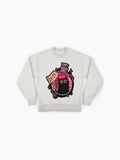 Bottled Menace Evil Black Cat Sweatshirt, Spooky Cute Feline Top