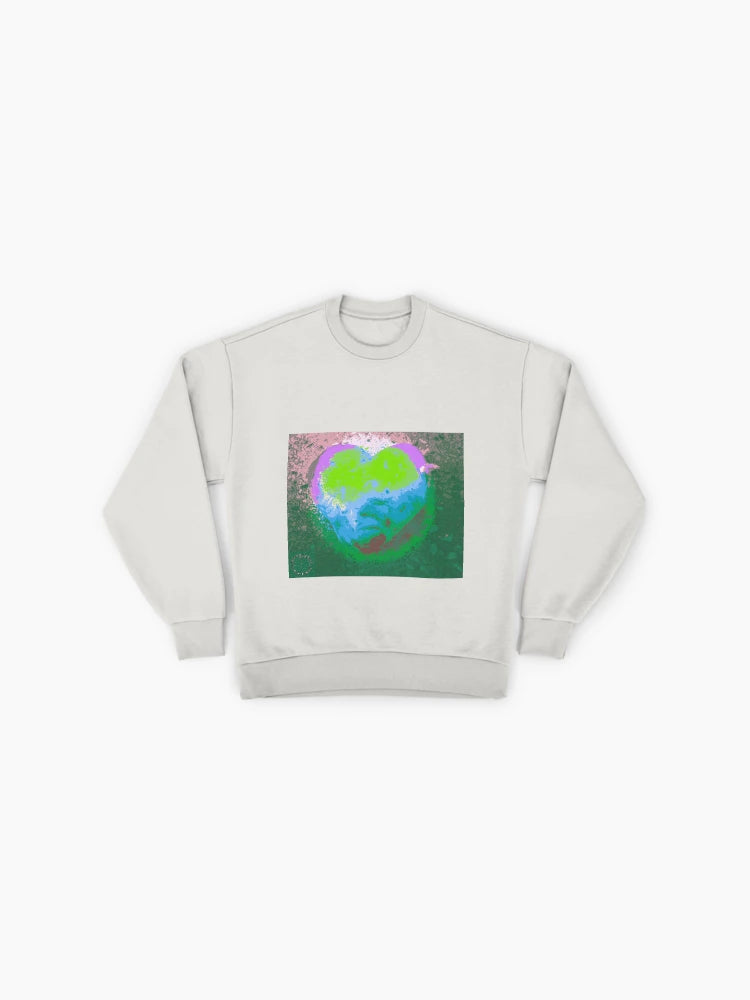 Tachyon Energy Heart2 Graphic Sweatshirt, Sacred Geometry Design