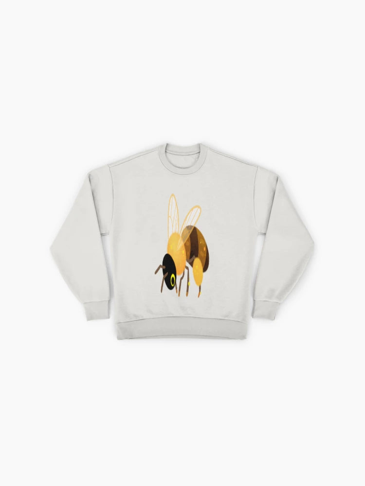 Honey Bees Graphic Sweatshirt, Nature Lover's Oversized Pullover