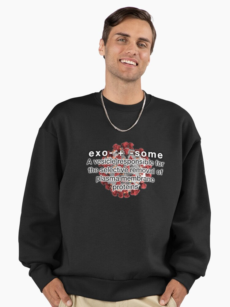 What is an Exosome? Educational Science Oversized Sweatshirt Black