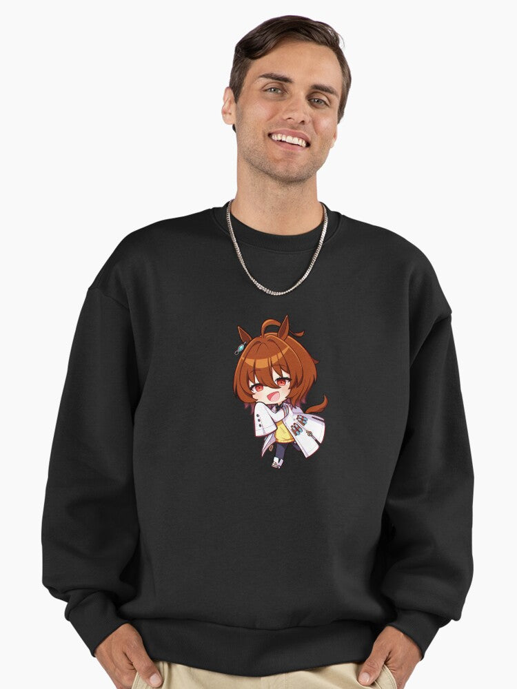 Umamusume - Agnes Tachyon Character Sweatshirt, Premium Anime Merch Black