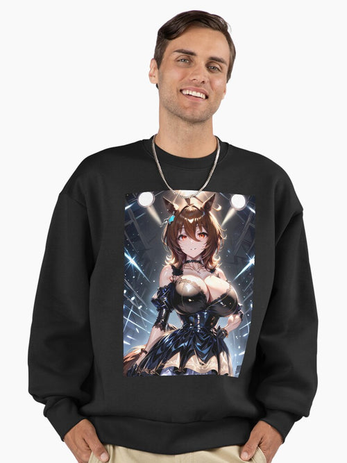 Agnes Tachyon Stage Diva Sweatshirt, Uma Musume Anime Girl Performance Black