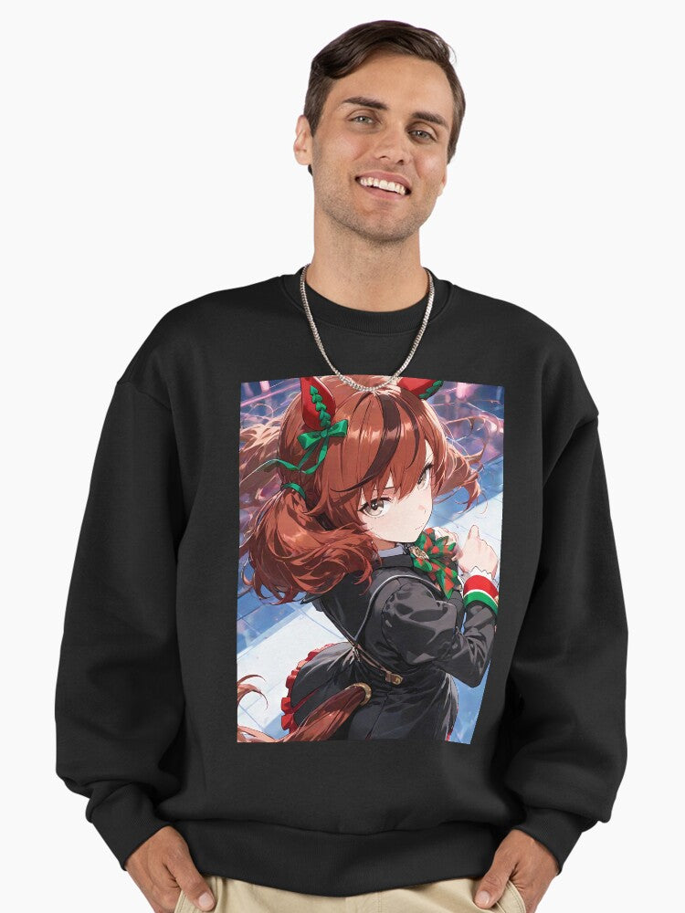 Nice Nature School Uniform Sweatshirt, Uma Musume Kawaii Elegance Top Black