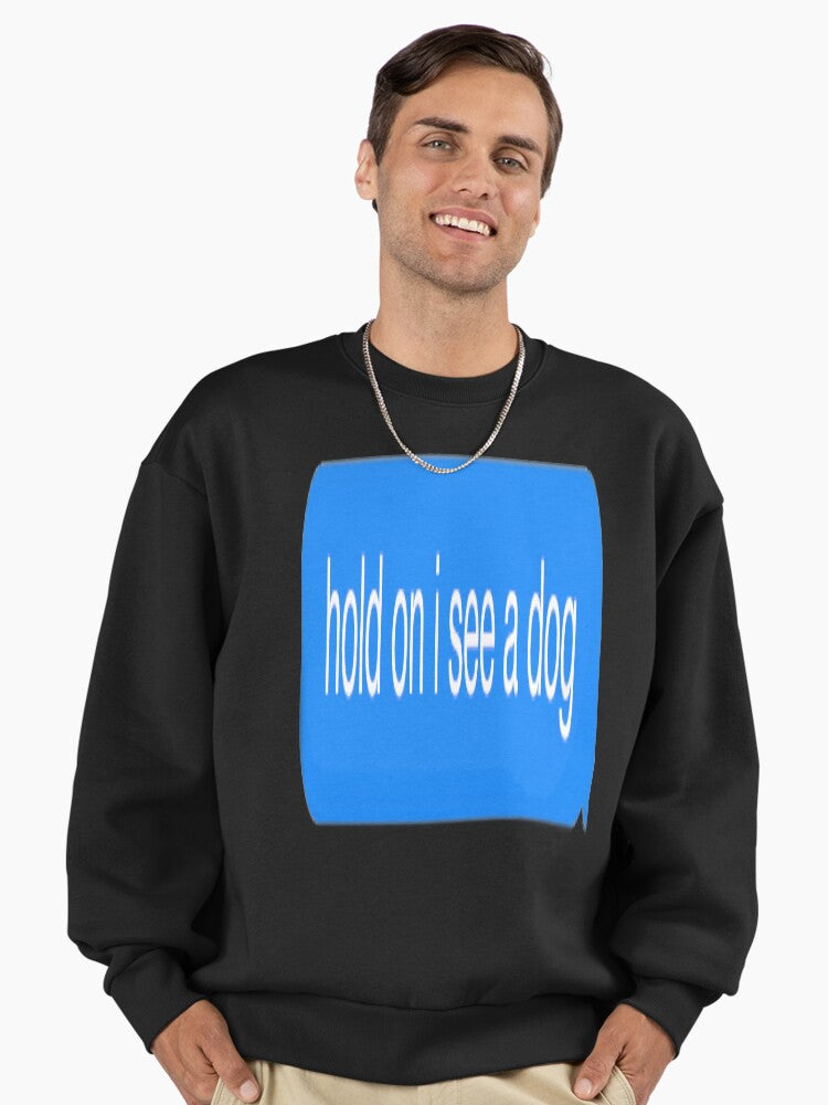 Dog Distraction Focus Sweatshirt, Funny Premium Oversized Fit Graphite Black