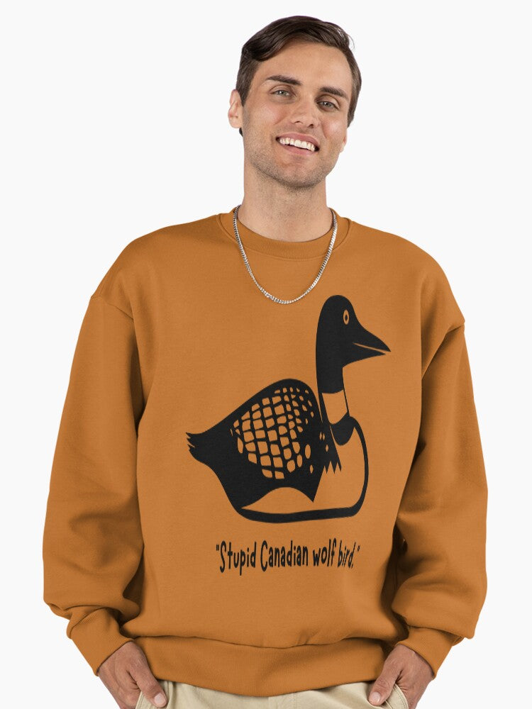 Heated Rivalry Loon Graphic, Bird Watcher Oversized Sweatshirt Clay