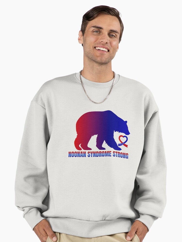 Noonan Syndrome Strong Bear, Awareness & Support Oversized Sweatshirt Bone