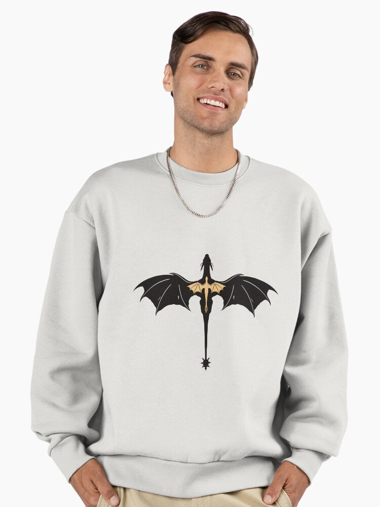 Tairn and Andarna Dragon Rider Sweatshirt | Fantasy Bookish Oversized Top Bone