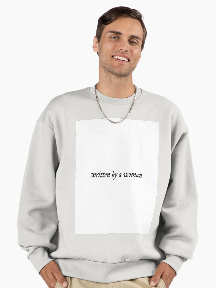 Written" Premium Oversized Sweatshirt, Minimalist Director's Gift Bone