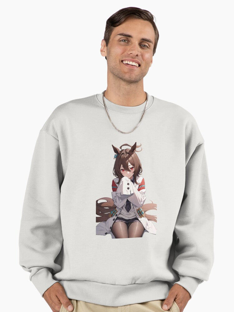 Cute Anime Girl Agnes Tachyon Sweatshirt, Uma Musume Fan Merch Top Bone