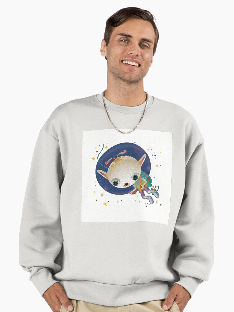 Tachyon Flyer Sci-Fi Graphic Sweatshirt, Premium Oversized Pullover Bone